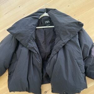 Zara Charcoal super puffer